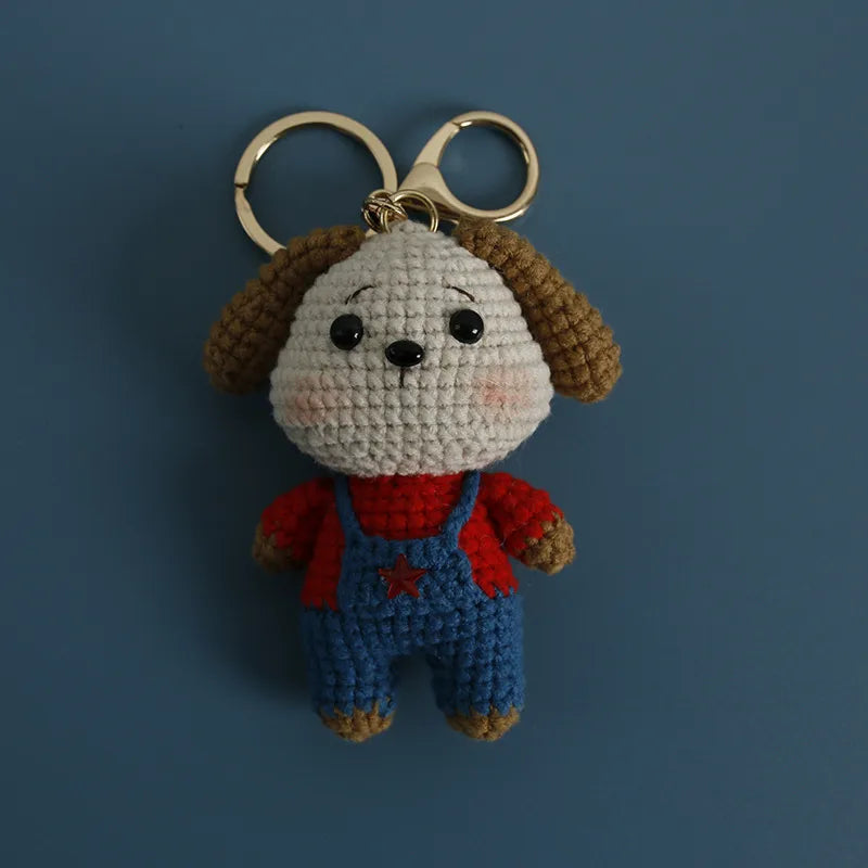 1 Piece Cute Animal yarn Unisex Bag Pendant Keychain