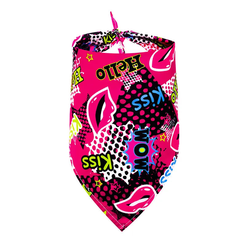 pet triangular scarf summer fruit series dog saliva towel large, medium and small pets bib hot wholesale
