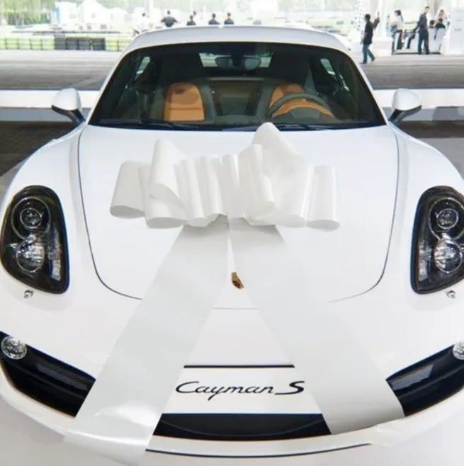Cross-border# one-piece pull flower car big pull flower furniture wedding car ribbon flower holiday gift decoration big pull bow X