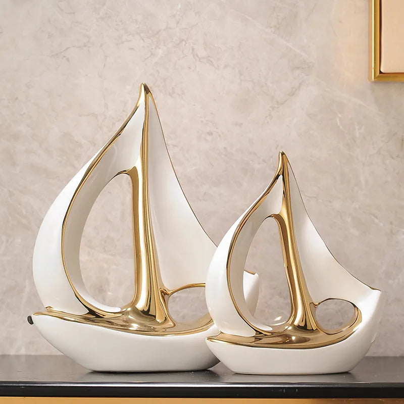 Smooth sailing wine cabinet decoration suit light luxury style high-end home living room TV cabinet office decoration