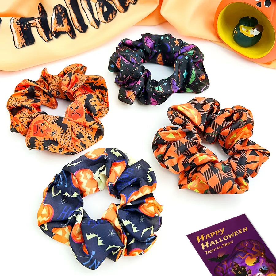 Halloween Pumpkin Skull Large intestine Elastic Hair Ties Festival Atmosphere Retro Classic Head Ropes European Style Design