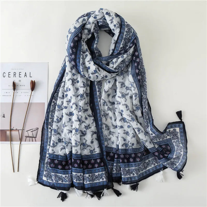 new scarf retro stitching bohemian cashew print silk scarf sunscreen yiwu wholesales