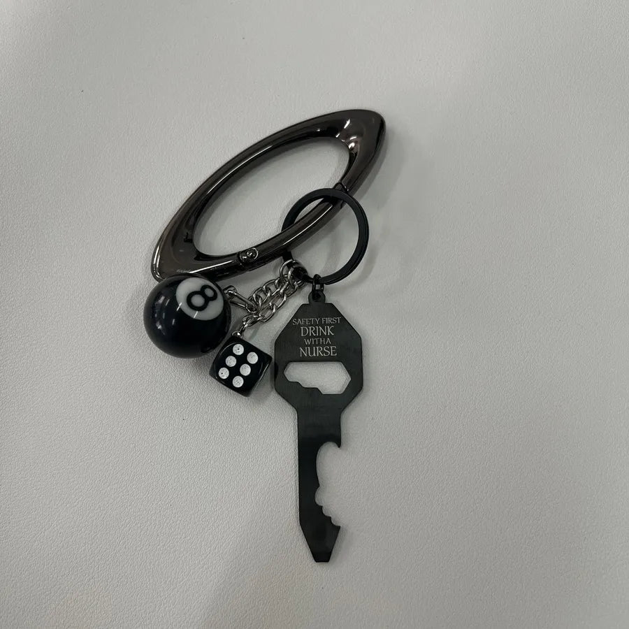 Oval Keychain High-value Accessories Mountaineering Buckle Design Fashion Accessories cleanfit Niche Waist Hanging Ornaments