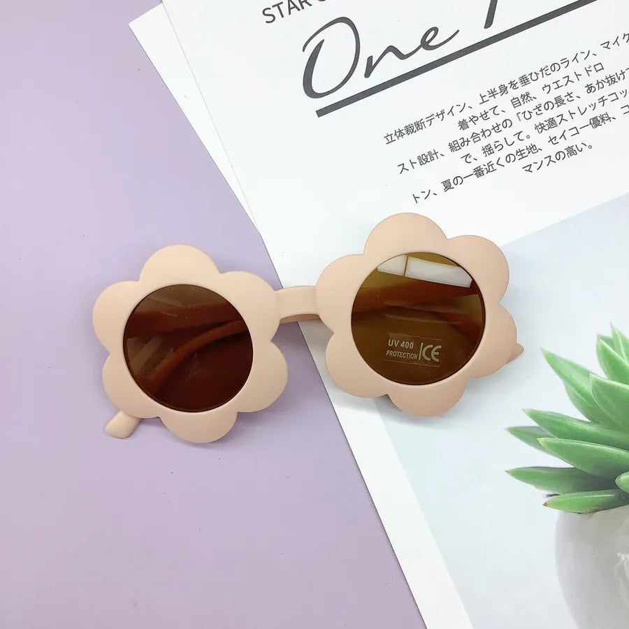 Children's Fashionable Cute Sunflower Sunglasses Baby UV Protection Multi-color Glasses Outdoor Sports Fishing Traveling Driving