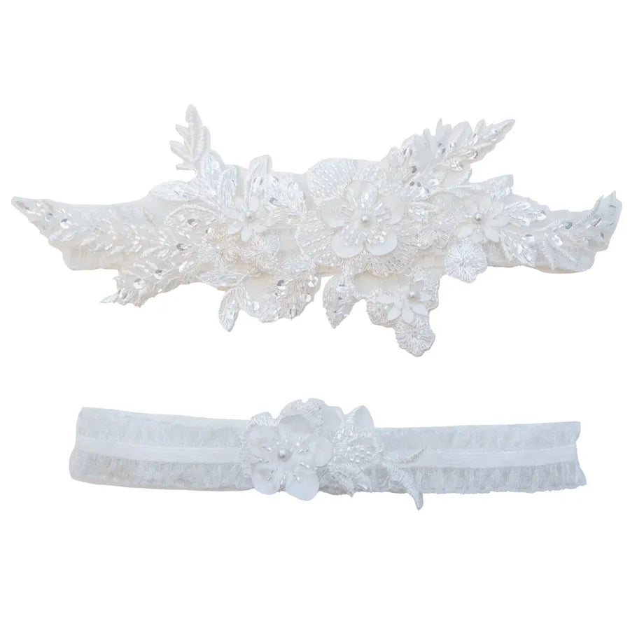Sexy Solid Color Flower Wedding Garter