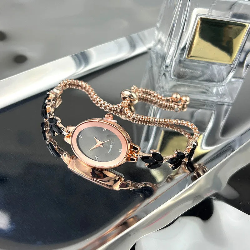 Simple Style Leaf Buckle Quartz Women's Watches