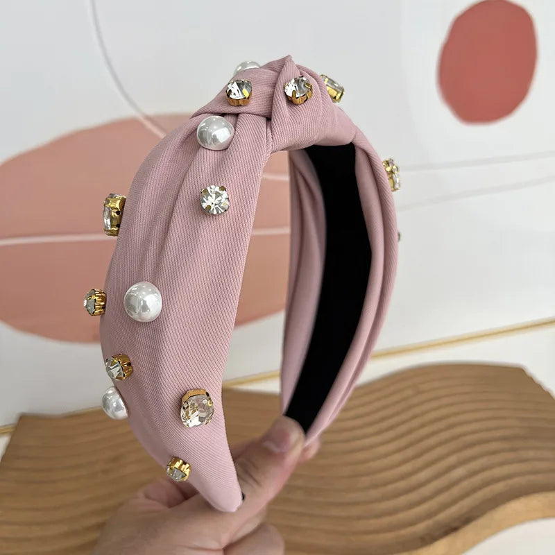 Elegant Lady Women's Solid Color Knot Cloth Hair Band
