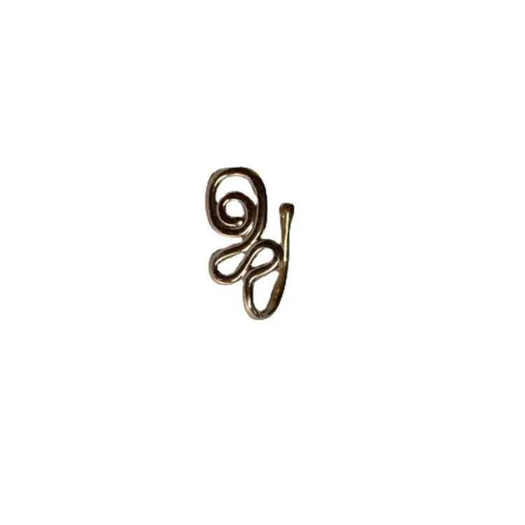 fashion creative copper perforation-free u-shaped nasal splint piercing butterfly flower snake-shaped fake nose studs