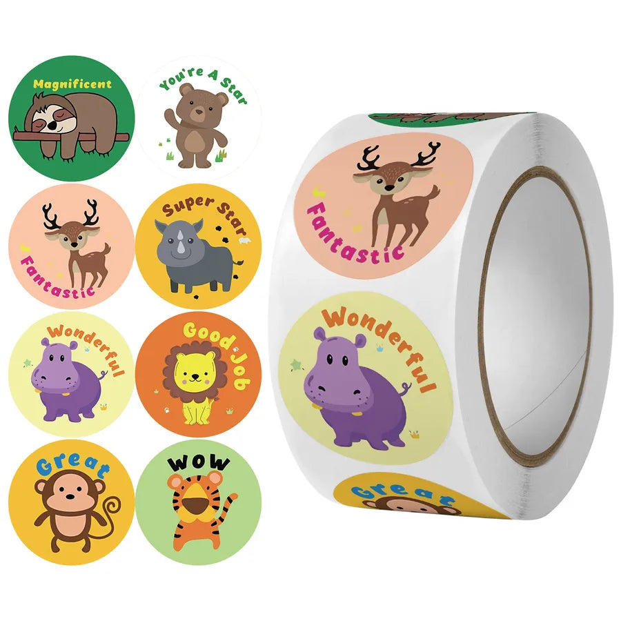 animal cartoon letter school festival copper plate sticker cute adhesive tape