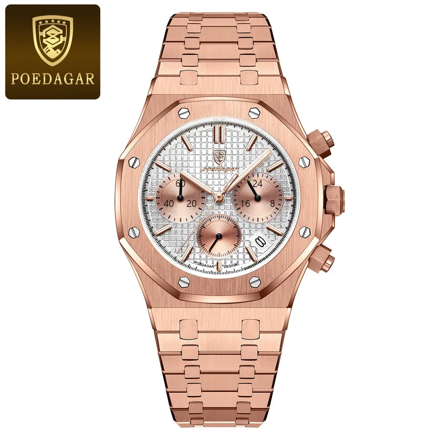 Swiss brand multi-functional new men's watch waterproof luminous quartz watch live broadcast  popular one-piece delivery
