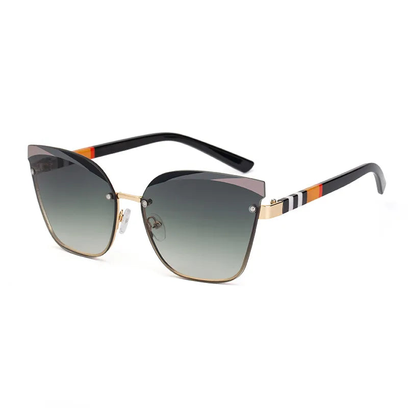 Geometric Pc Cat Eye Frameless Women's Sunglasses