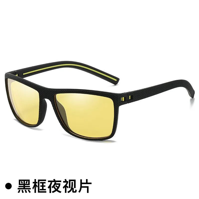 Vacation Simple Style Solid Color Tac Tinted Lenses Square Full Frame Men's Sunglasses