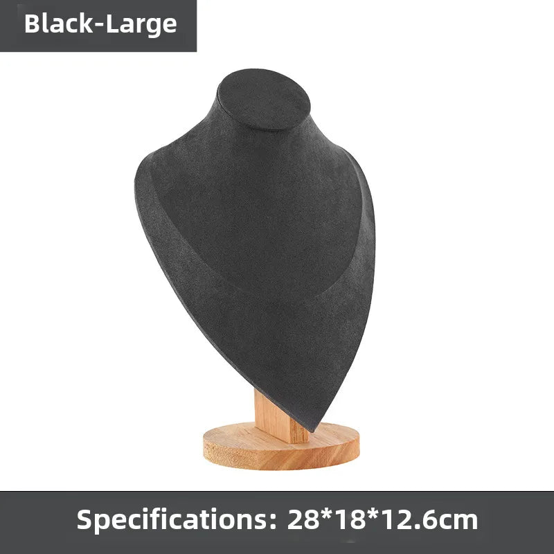 High-grade jewelry bracelet jewelry jewelry props flannel wood stitching one pendant necklace display rack wholesale