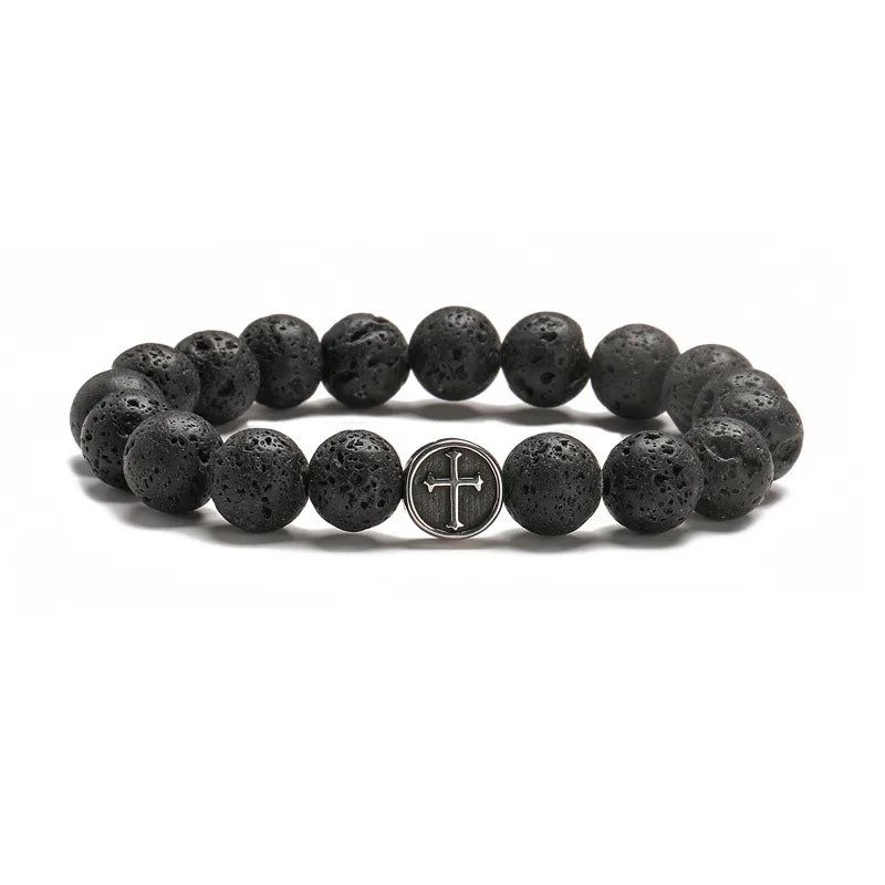 Retro Classic Style Geometric natural stone Tiger Eye black gallstone Bracelets In Bulk