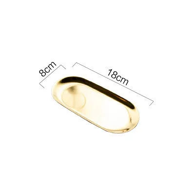 fashion geometric necklace ring storage dish glass relief candlestick crown gold small ornaments
