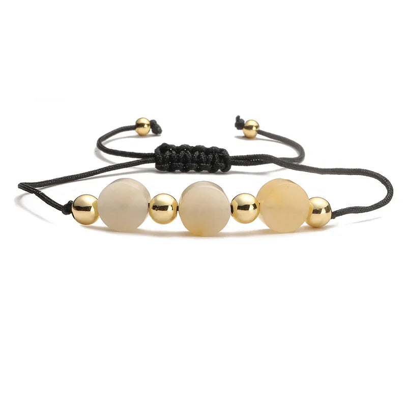 Classic Style Geometric natural stone turquoise Tiger Eye Drawstring Bracelets In Bulk