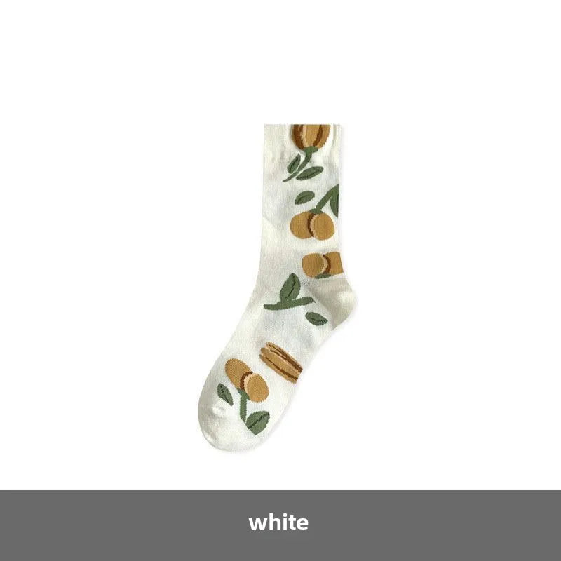 Women's socks autumn and winter New  trendy socks tulip flower women's mid-calf socks Japanese three-dimensional women's socks Zhuji