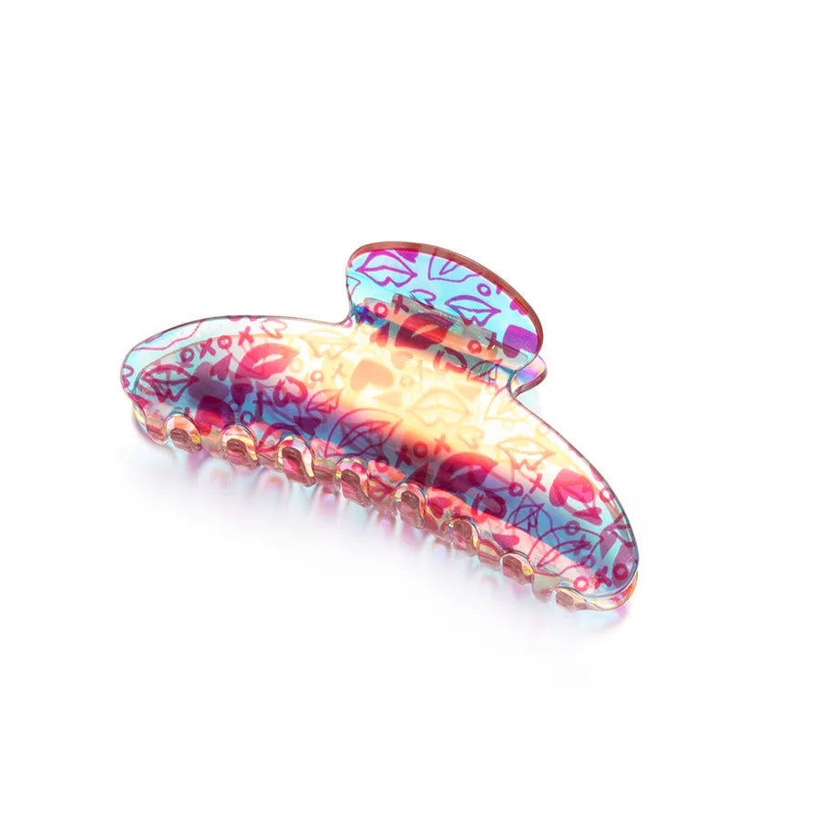 Elegant Women's XOXO Acetic acid sheets Laser Hair Claws