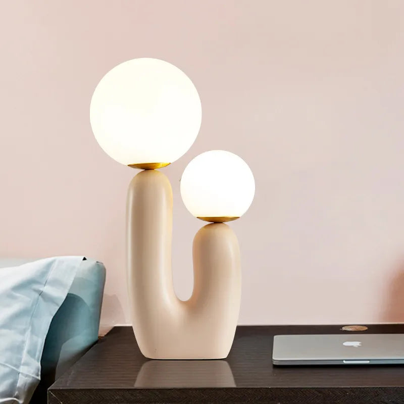 Nordic Children's Room Bedroom Bedside Lamp Creative Art Table Lamp Designer Model Room Decoration Living Room Double Head Table Lamp