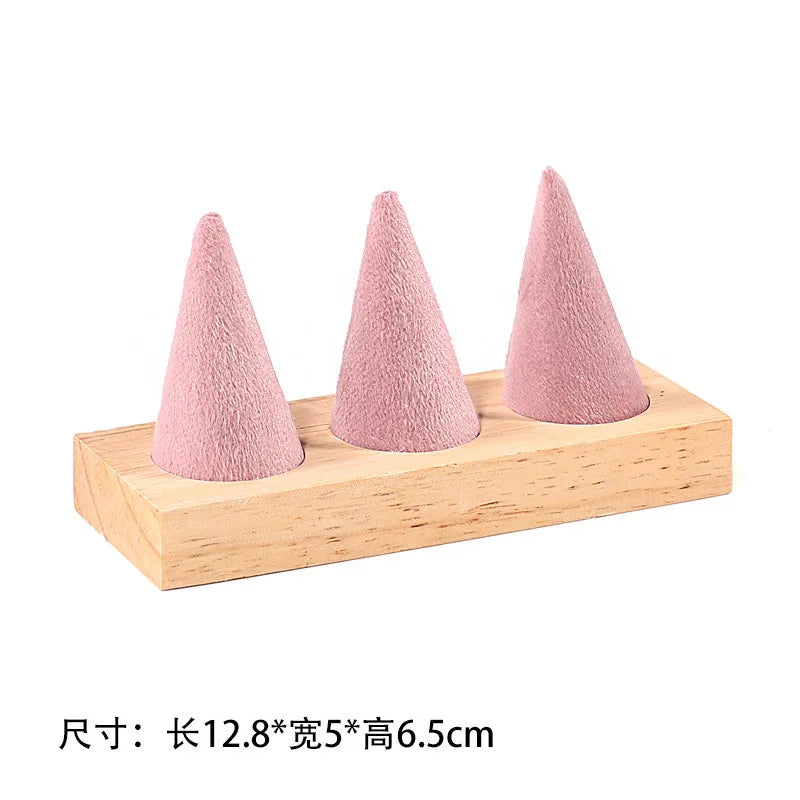 1 Piece solid wood Flannel Cute Modern Style Geometric Jewelry Display