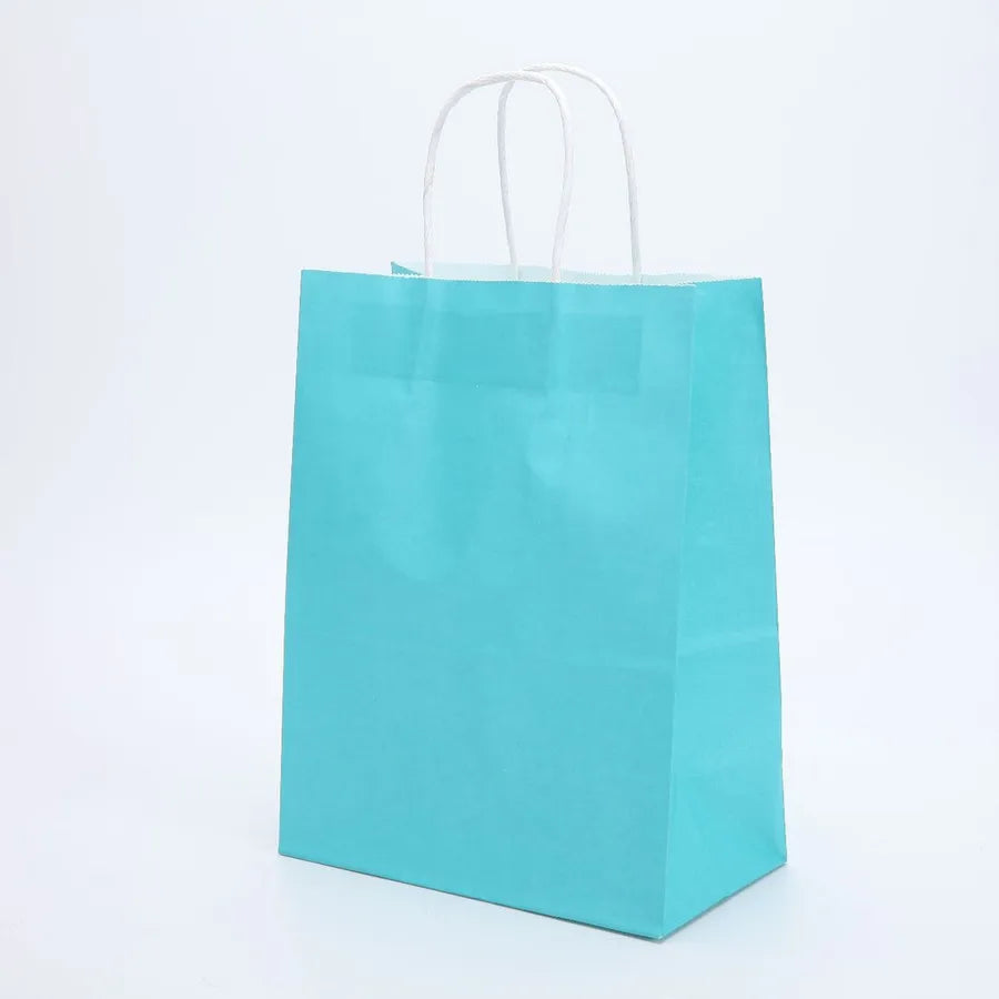 Hand-held paper bag spot Square bottom Kraft paper bag take-out packaging gift packaging bag color shopping bag