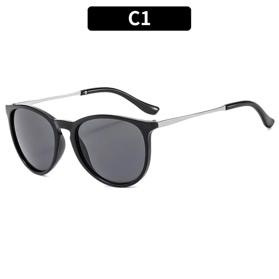 Streetwear Solid Color Pc Round Frame Full Frame Glasses