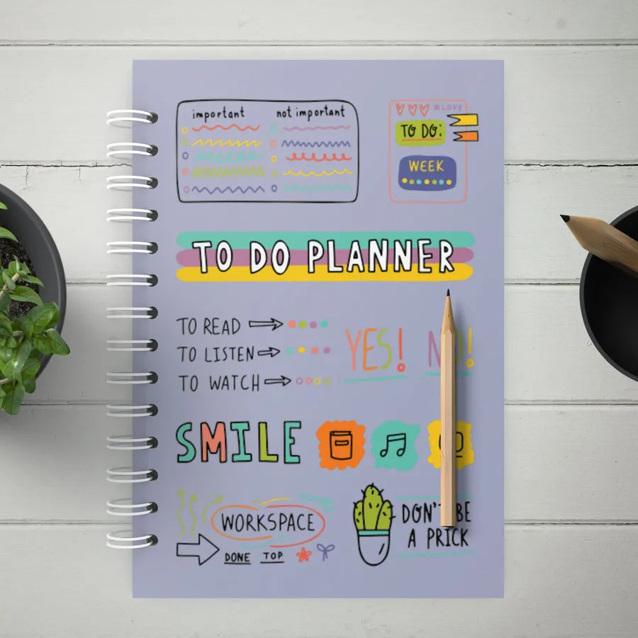 cute cartoon drawing simplified planner a5 coil notebook