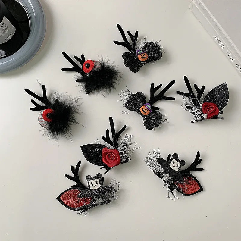 exaggerated funny pumpkin arylic plush hair clip