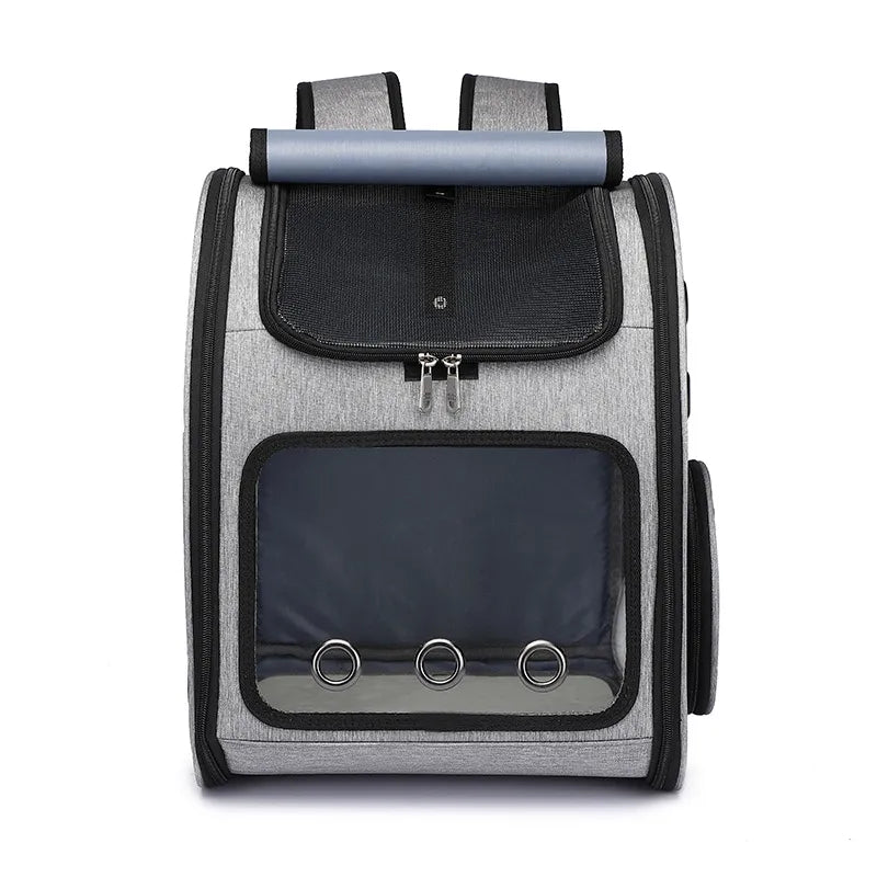 Hanbang New Transparent Cat Bag Travel Convenient Breathable Pet Bag Folding Pet Backpack Transparent Cat Bag