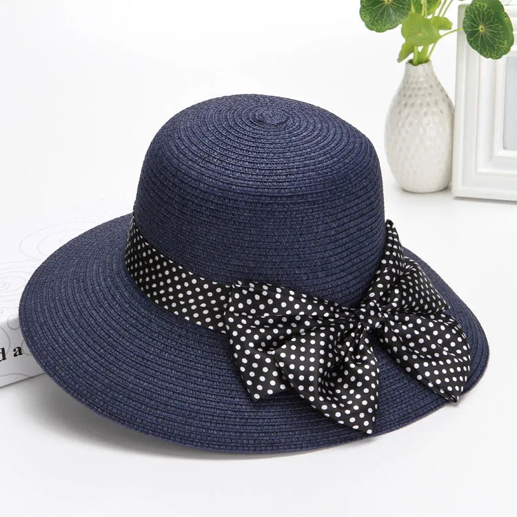 Women's Simple Style Bow Knot Bowknot Flat Eaves Bucket Hat