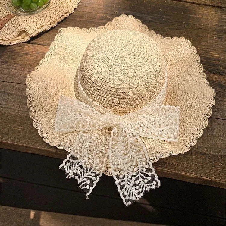 Women's Cute Sweet Solid Color Big Eaves Straw Hat