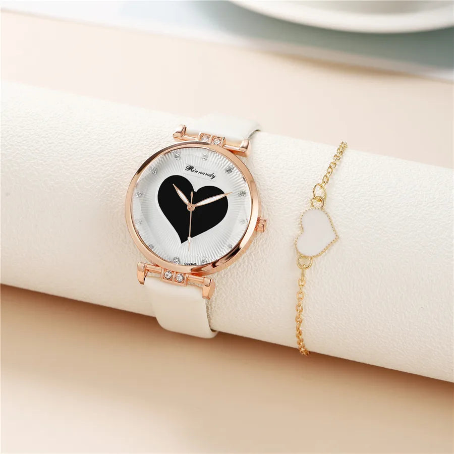 casual round buckle quartz women's watches