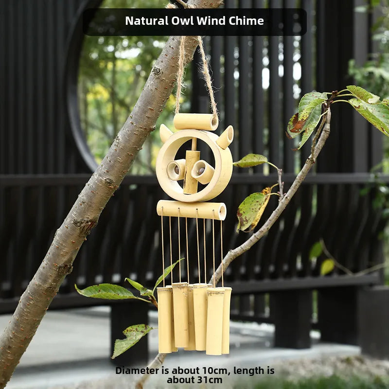Creative Features Bamboo Wind Bell Hanging Ornaments Bamboo Bell Decoration Feng Shui Gift Bamboo Tube Wind Bell