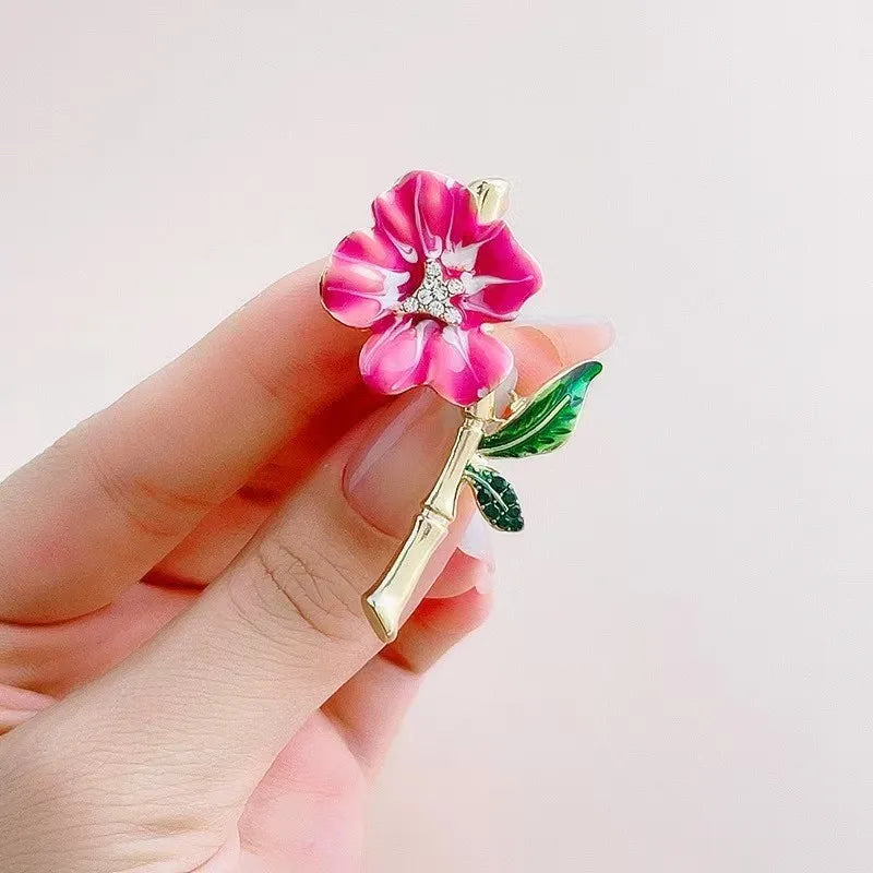 Green Chinese Style Brooch Pin Vintage High-End Tassel Creative Versatile Hanfu Cheongsam Embroidery Zinc Alloy Jewelry Accessory