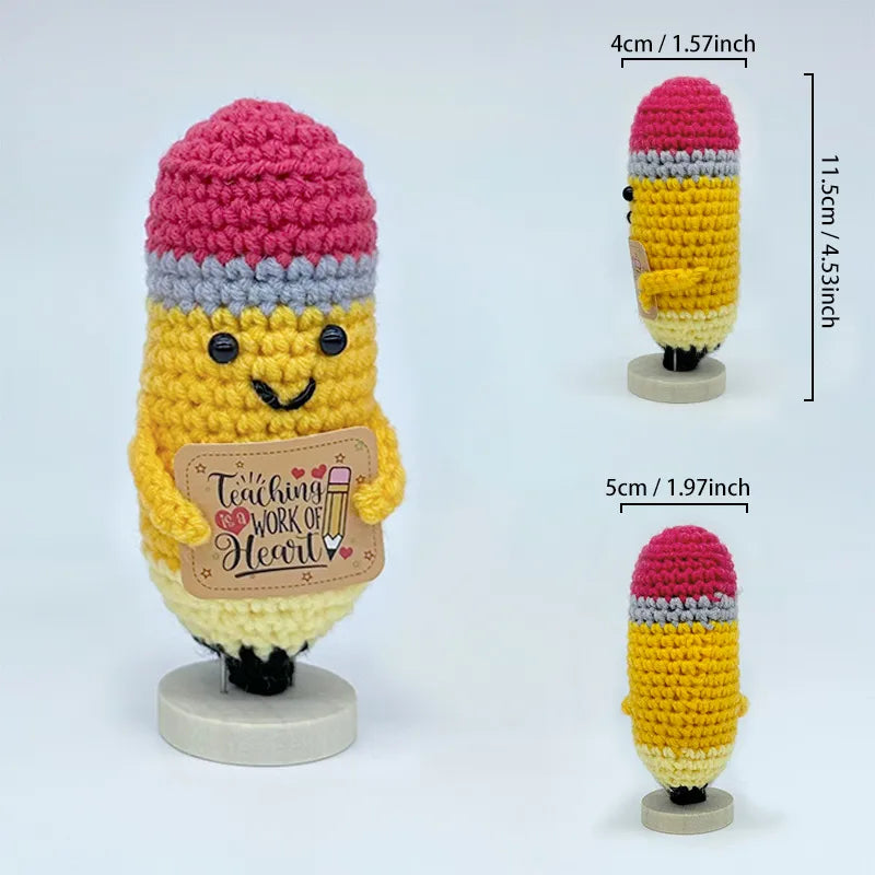 Handmade Cartoon Positive Energy Pencil Weaving Desktop Ornaments Dolls Popular With Students Ideal Gift