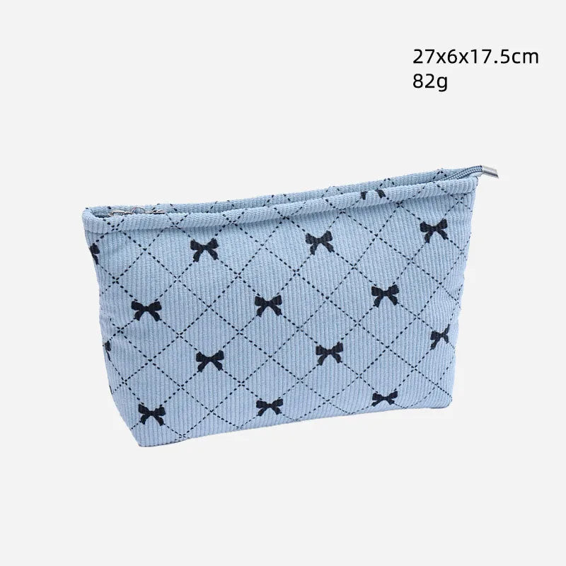 Cute Bow Knot Cotton Square Makeup Bags & Storage