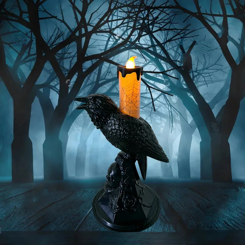 halloween gothic crow plastic party ornaments