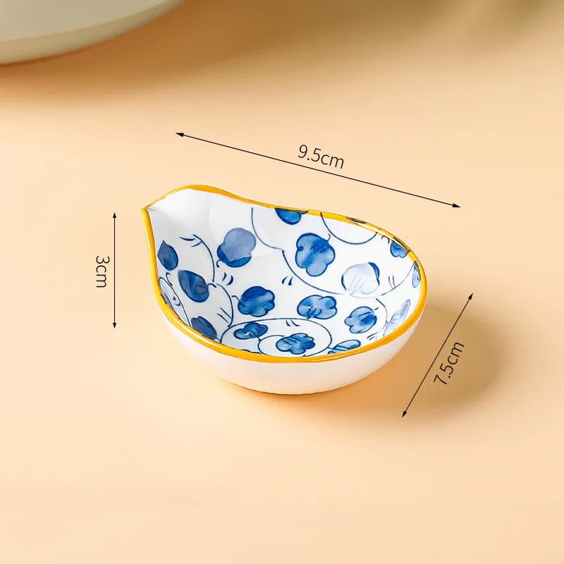 Casual Classical Lattice Flower ceramics Tableware 1 Piece 1 Set