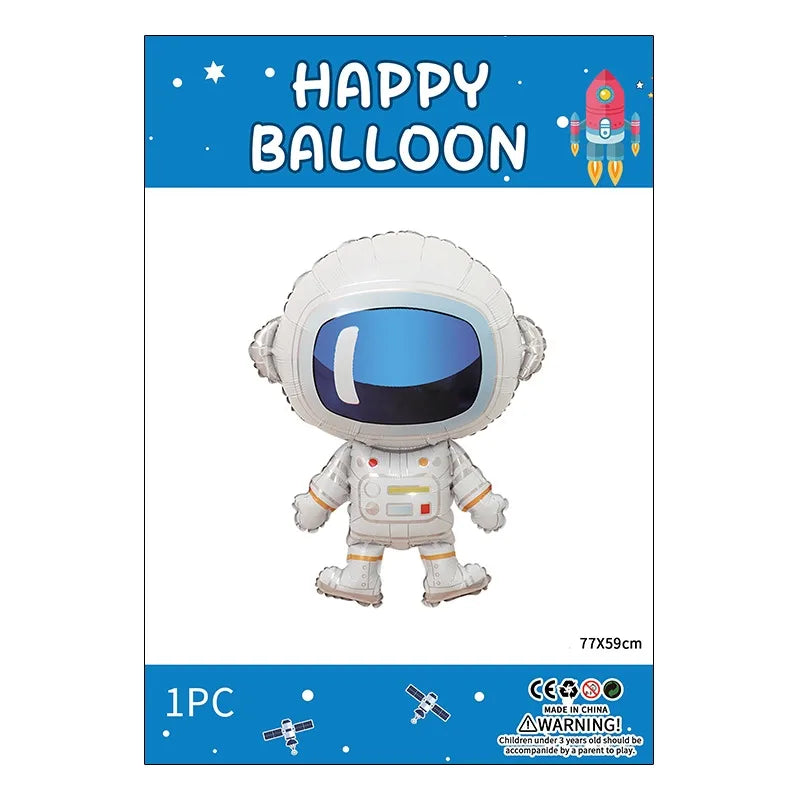 Birthday Cute Earth Astronaut Spaceship Aluminum Film Birthday Balloons