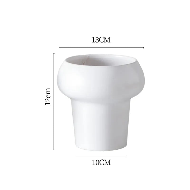Simple Style Classic Style Solid Color ceramics Flowerpot Artificial Decorations