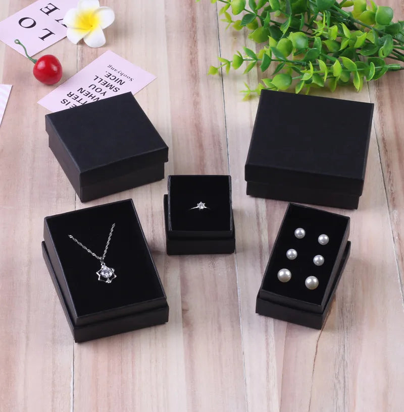 fashion solid color paper jewelry boxes 1 piece