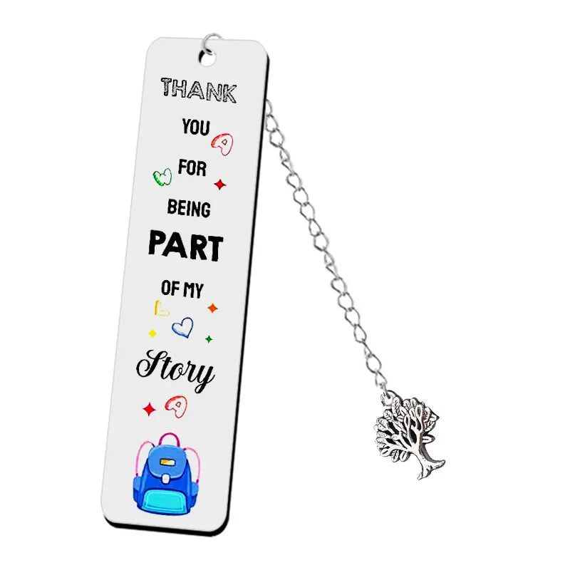 fashion letter pattern stainless steel color printing bookmark graduation season teacher's day gift