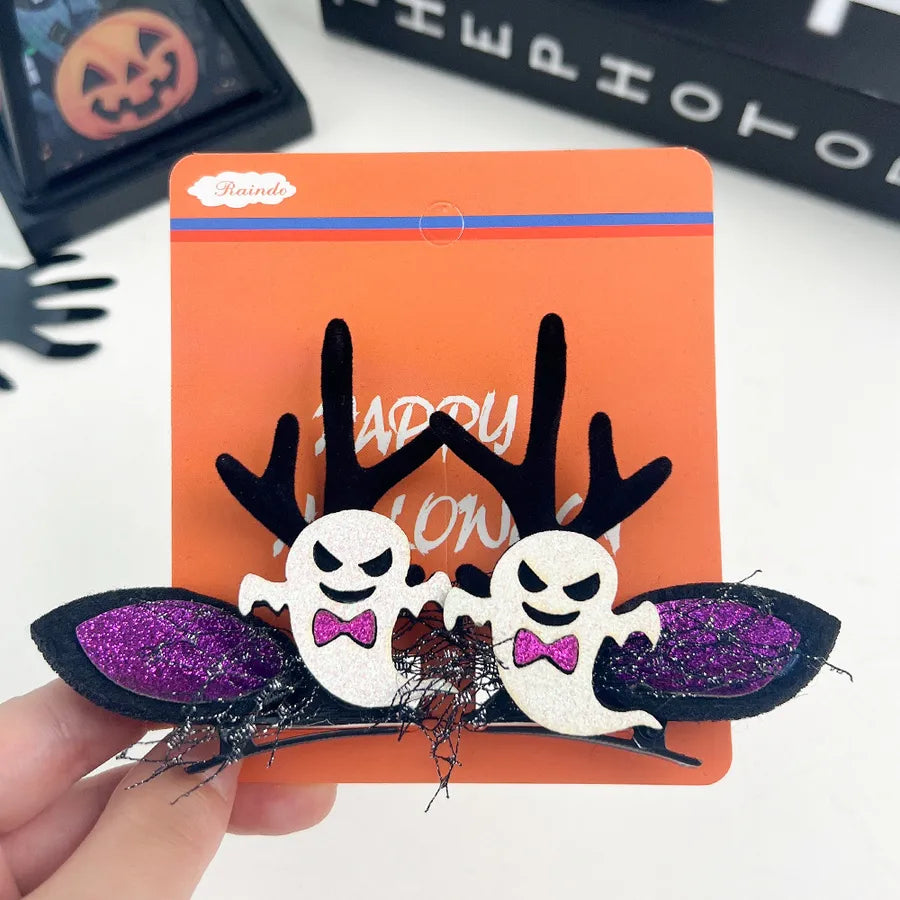 New Arrival Halloween Ornaments Creative Funny Pumpkin Ghost Bat Side Clip Top Clip Festival Atmosphere Hair Accessories