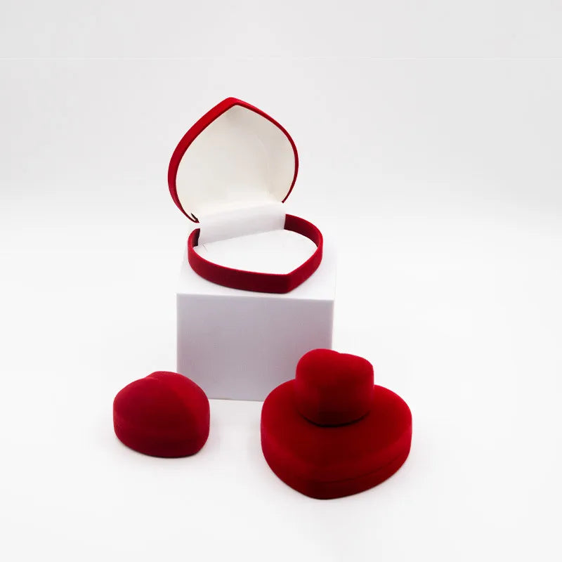 1 Piece Flannel Simple Style Daily Valentine'S Day Solid Color Jewelry Boxes