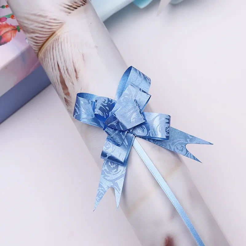Free Shipping 15# Trumpeter Flower Christmas Holiday Decoration Gift Packaging PP Plastic Flower Bow Ribbon