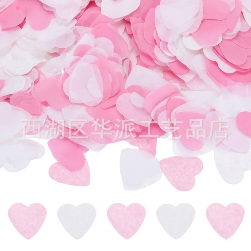 2.5cm heart-shaped love paper pieces Valentine's Day wedding venue hand-held throwing paper scraps transparent balloon filler