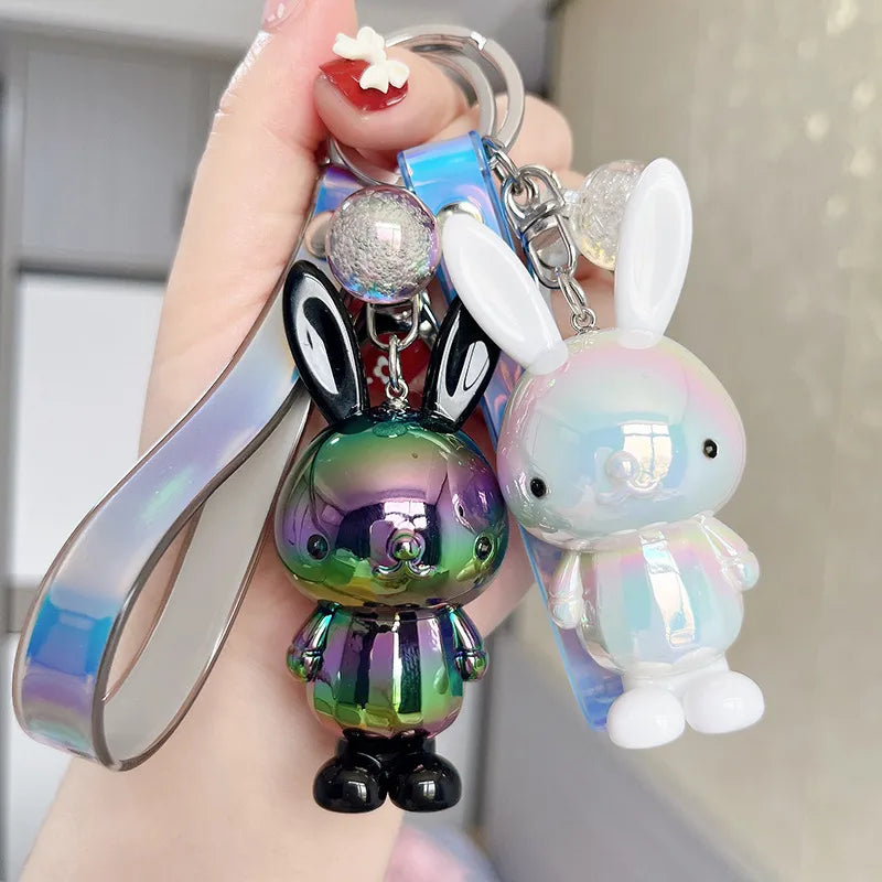cute rabbit arylic women's keychain 1 piece