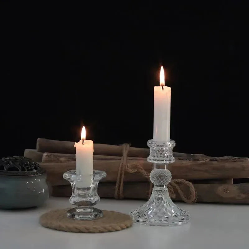 Christmas Simple Style Solid Color Glass candlestick