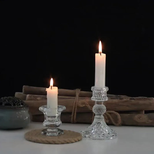 Christmas Simple Style Solid Color Glass candlestick