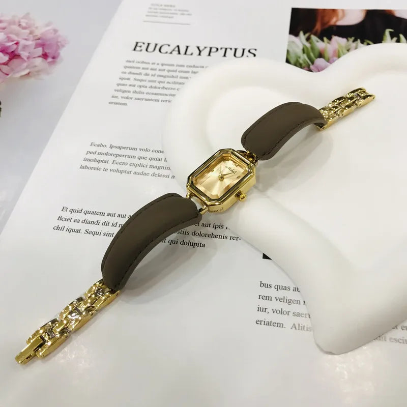 Streetwear Color Block Jewelry Buckle Quartz Watch Women's Watches